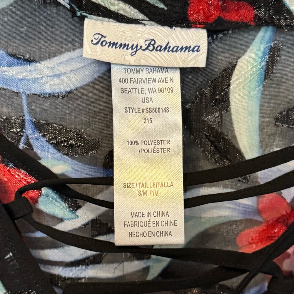Tommy Bahama Midnight Orchid Tunic Swim Cover Up‎ Womens S/M P/M #SS500148 - Picture 4 of 8